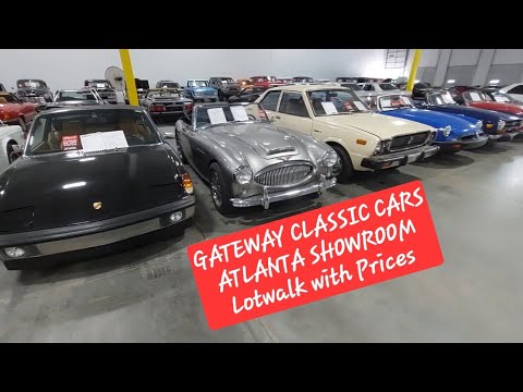 CARS FOR SALE. GATEWAY CLASSIC CARS ATLANTA SHOWROOM LOT WALK. - YouTube