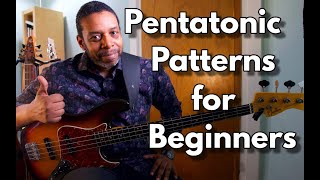 Video thumbnail of "Pentatonic Scale Patterns on Bass for Beginners"