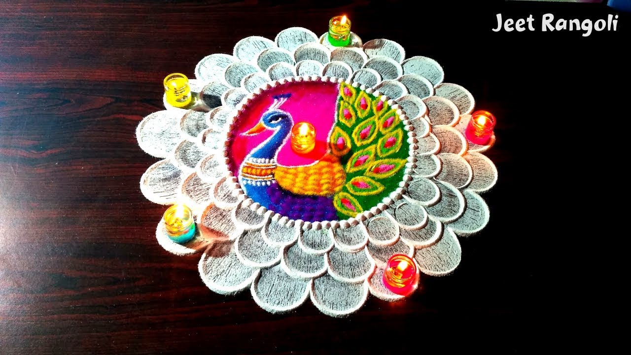 Beautiful rangoli. Simple and easy rangoli design. Diwali special ...