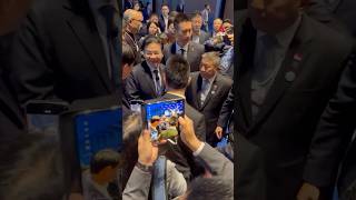 Singapore Prime Minister Lawrence Wong swarmed by delegates at World Economic Forum's Summer Davos