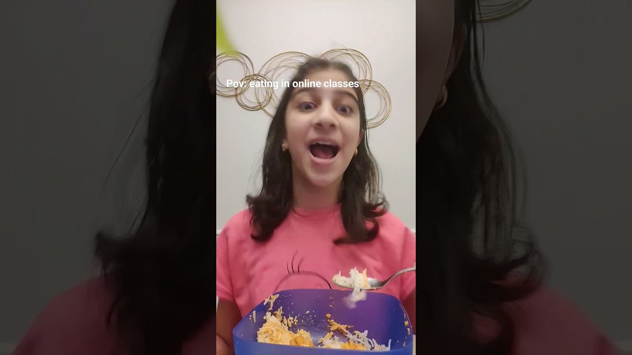 Eating on zoom lectures be like