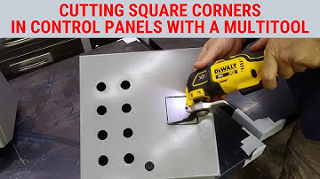 Using an Oscillating Multi-Tool to Cut the Corners on Square Holes in Industrial Control Panels