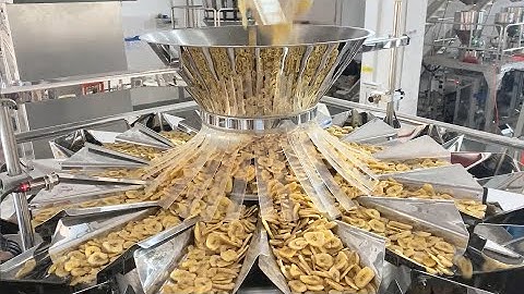 150g banana plantain chips snacks nitrogen gas multihead weigher vffs vertical packing machine