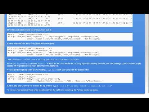 Reading fixed-width text file from zipfiles into Pandas dataframe