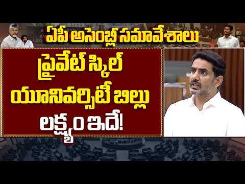 Skills for Jobs, Skills for Industry | Minister Lokesh on AP Private Skill Universities Bill | NTV - NTVTELUGU
