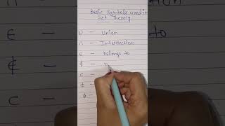 Basic symbols used in set Theory class 11th and 12th ##set theory symbols #mathstricks