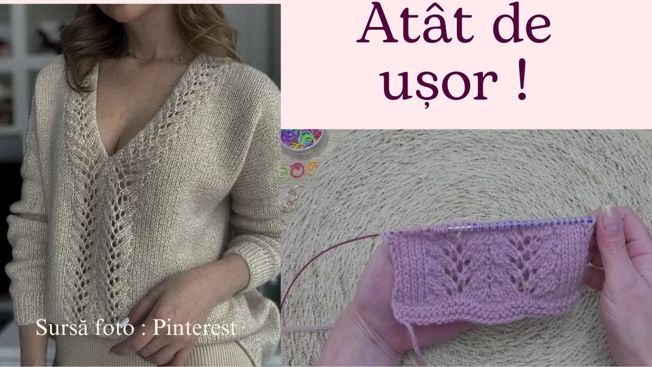 Model tricotat ajurat, frumos si foarte usor!!