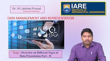 Overview on Different Types of Data Presentation Part - II  by Dr. M Lakshmi Prasad