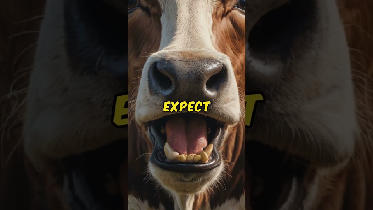 Cows don’t have upper front teeth 