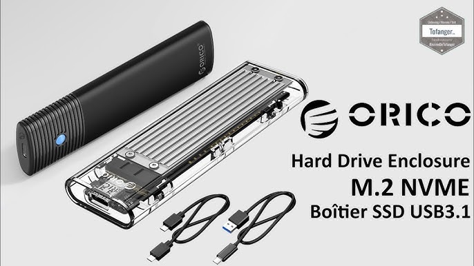 BOITIER SSD USB3.1 TO M.2 NVMe SSD ENCLOSURE AVEC USB TYPE-C