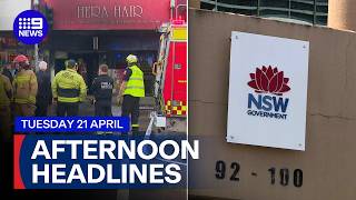 Three injured after car ploughs into hair salon; NSW Govt. employee arrested | 9 News Australia