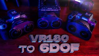 Create 6DoF Video from 3DoF VR180 using WebXR and Canon EOS VR in the Metaverse