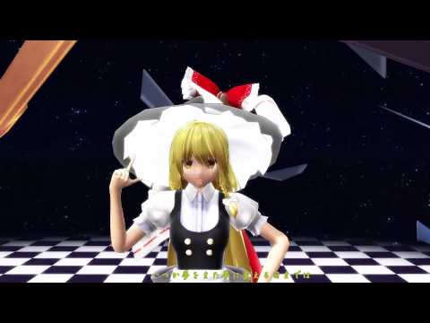 【MMD】【東方】ナイトパレード・オン・ザ・スカイ 魔理沙＆霊夢