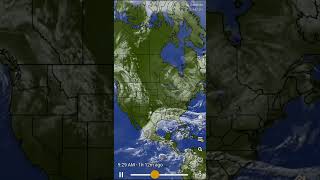 Movement of clouds in North & Central America during last 2 Hrs on 11th Oct @5.00am GMT- Windy.com