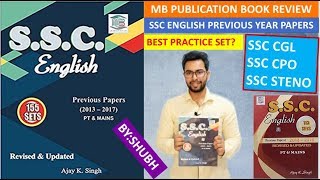 MB Publication English Practice Set by A K Singh for SSC CGL, SSC CHSL, SSC Stenographer