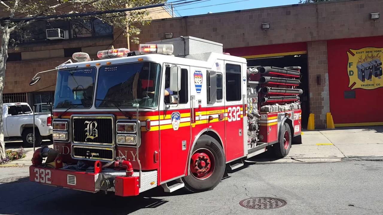 TURNOUT: FDNY 332 Engine Heading for Chow - YouTube