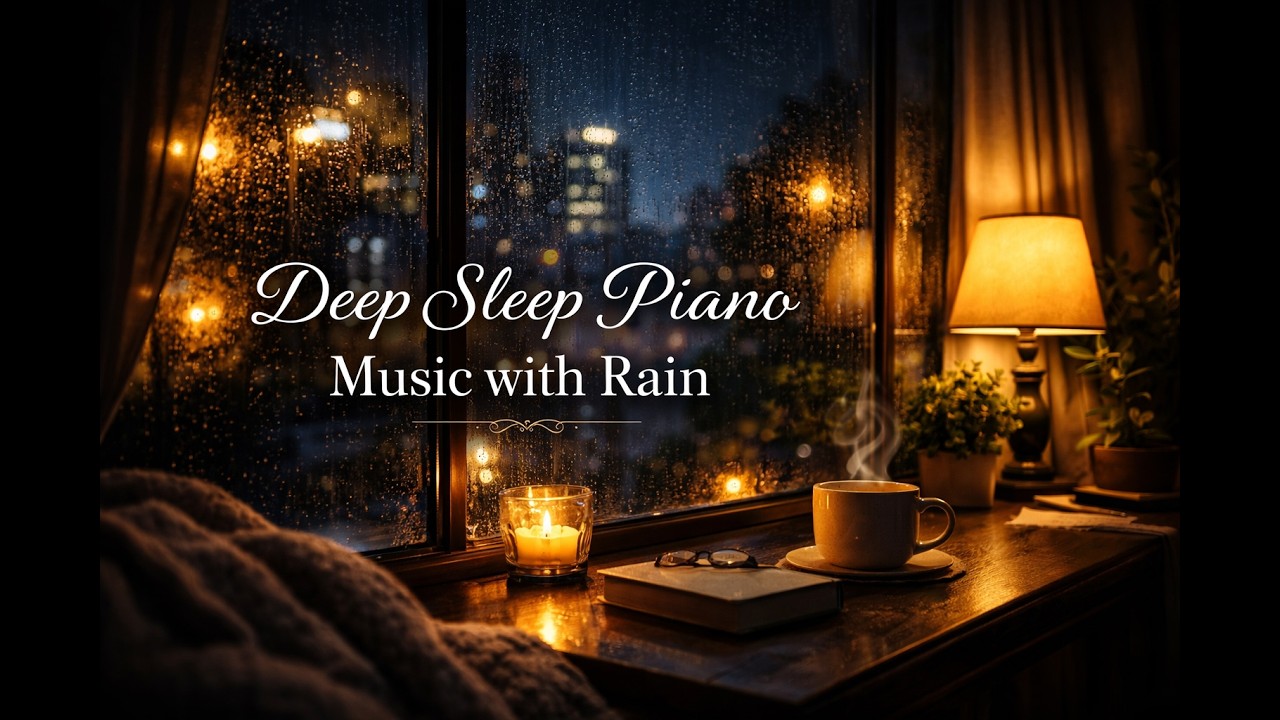 Deep Sleep Piano with Rain | Relaxing Night Music - YouTube