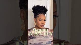 Curly loc bun = luxury every single time 🙂‍↕️✨ #locjourney #locs