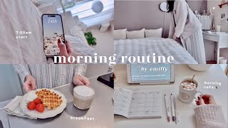 : 7am morning routine|cozy & productive winter morning house work, self care, grwm