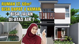 TANGGANYA BIKIN UNIK! DESAIN RUMAH LUAS TANAH 60 m² ADA 4 KAMAR, KOLAM IKAN & VOID. TANGGANYA BIKIN UNIK! DESAIN RUMAH LUAS TANAH 60 m² ADA 4 KAMAR, KOLAM IKAN & VOID.