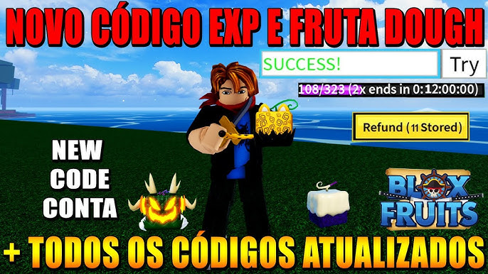 NOVO CODIGO DE DOBRO XP DO BLOXFRUITS! 😱 #bloxfruits #bloxfruitsroblo