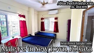 Boys PG in New Town Kolkata, Near Biswa Bangla Gate, Candor, TCS! AC Rooms! Free WiFi 📞 8910901629