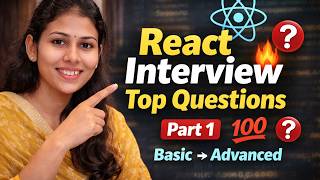 React JS Interview Questions (Basic to Advanced) 🔥 Part 1 | Crack Frontend Interviews