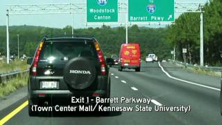 I-575 Northbound From I-75 To GA 20 (Exit 19)