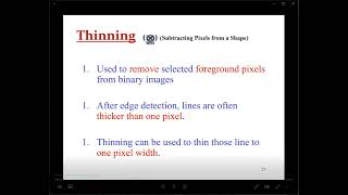 CH9_Morphological Image Processing Part III Thinning and Thickening