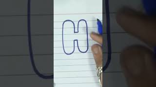 bubbles letter H handwritten #shorts #viral #shorts vidio