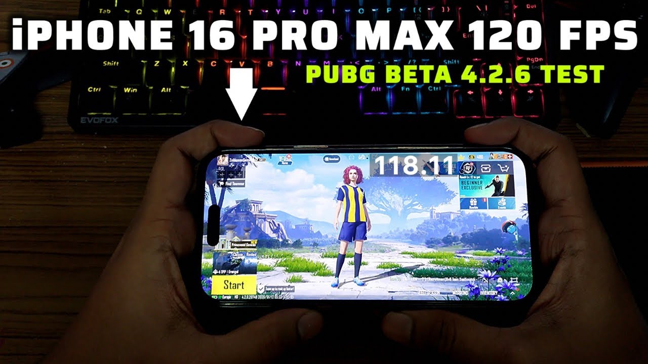 120 FPS IN IPHONE 16 PRO MAX PUBG TEST WITH FPS METER / HEATING LAG TEST 