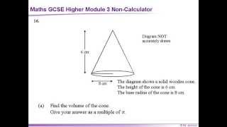 GCSE Maths Unit 3 Higher Practice papers Non Calculator