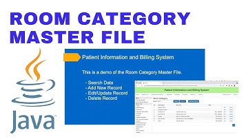 Room Category Master File - Patient Information and Billing System - JAVA/JEE #ezetsoftware #pibs