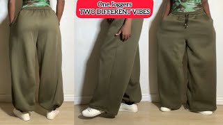 Oversized 2 in One Baggy Joggers Tutorial |Cutting Video| #detailed #drawstring & #baggy 