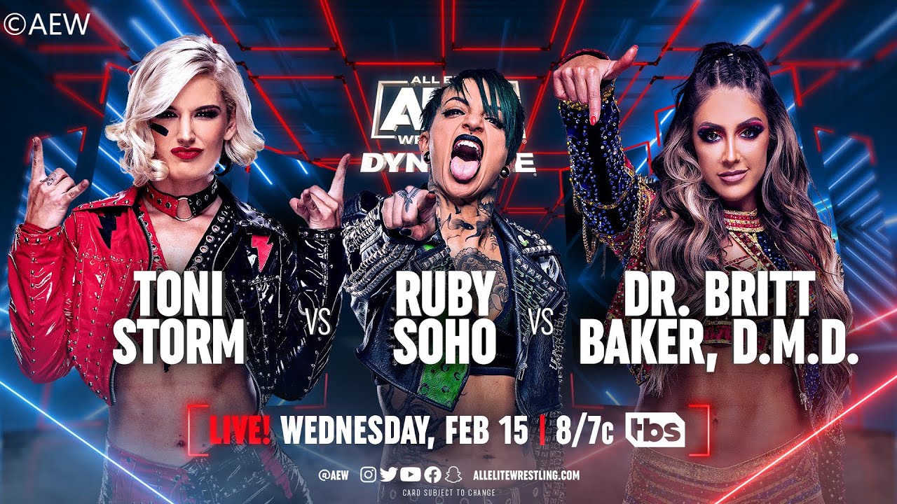 Toni Storm vs Ruby Soho vs Dr. Britt Baker, D.M.D. / Three Way Match ...