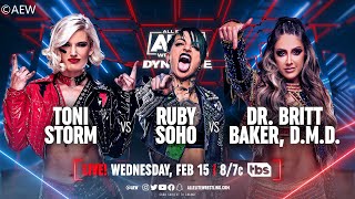 Toni Storm vs Ruby Soho vs Dr. Britt Baker, D.M.D. / Three Way Match / AEW Dynamite #176 / WWE 2K22