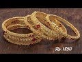 Latest 6 piece one gram gold bangles set designs with price