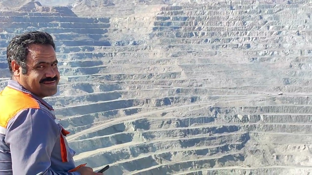 The largest iron ore mine pit in the central desert of Iran, the world