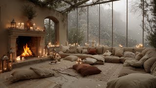 Tranquil Forest Cabin Ambience🌿 Soft Piano & Warm Fireplace Sounds for Sleep & Relaxation screenshot 4
