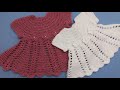 Vestido para Bebe Tejido a crochet/o a 3 meses/paso a paso #patron crochet #tejidosbebe