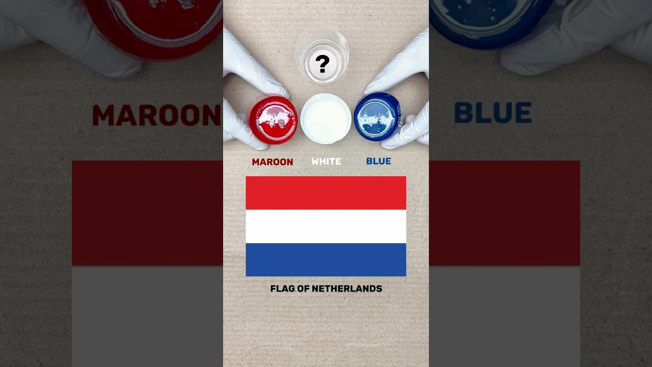 NETHERLANDS FLAG | Colours Mixing 😲 END RESULT🔥 