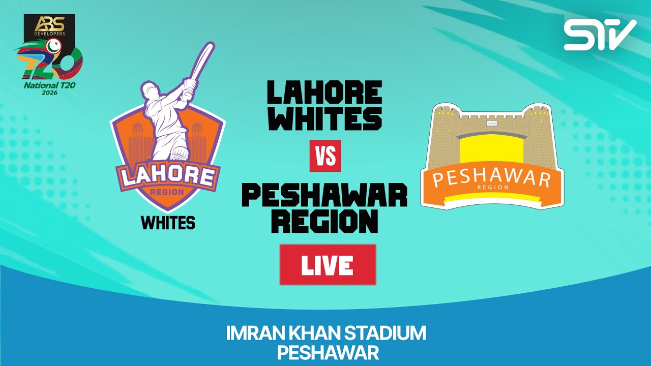 LIVE | Lahore Region Whites - Peshawar Region | Day 01 | ABS Developers National T20 Cup | 2026