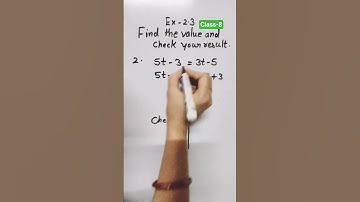 Ch-2 Ex-2.3 Linear equations in one variable||Class-8th Maths #maths #shorts #class8 #ch2 #shorts
