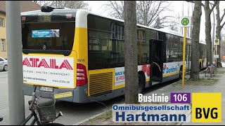 BVG | Mitfahrt Bus 106: U Seestr.–Lindenhof | MB Citaro FL EN12 (Hartmann)