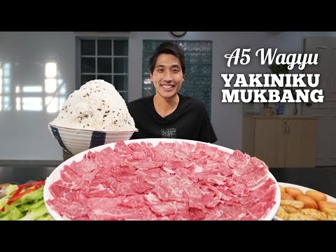 PREMIUM A5 Wagyu Yakiniku Mukbang!   Japanese BBQ Beef Mukbang at Home!
