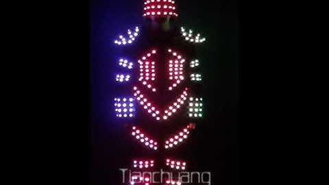 TC-0129  2.4G Wireless DMX512 Controlled LED Costumes with helmet
