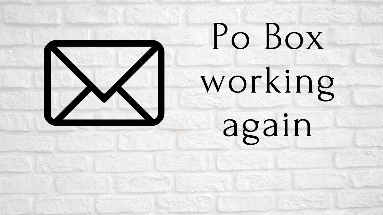 PO BOX update YouTube