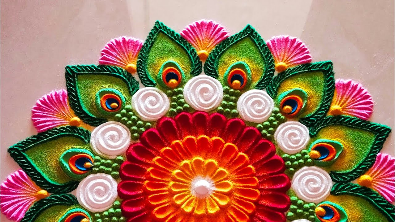 2025 Janmashtmi rangoli. Diwali rangoli design. Navratri special rangoli. Big rangoli design.