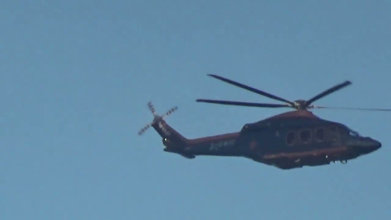 Executive Jet Charter Leonardo AW139 G-DWGI flying past Great Hollands South on Christmas Eve 2025