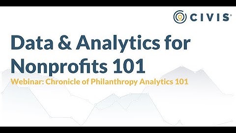 Data & Analytics for Nonprofits 101